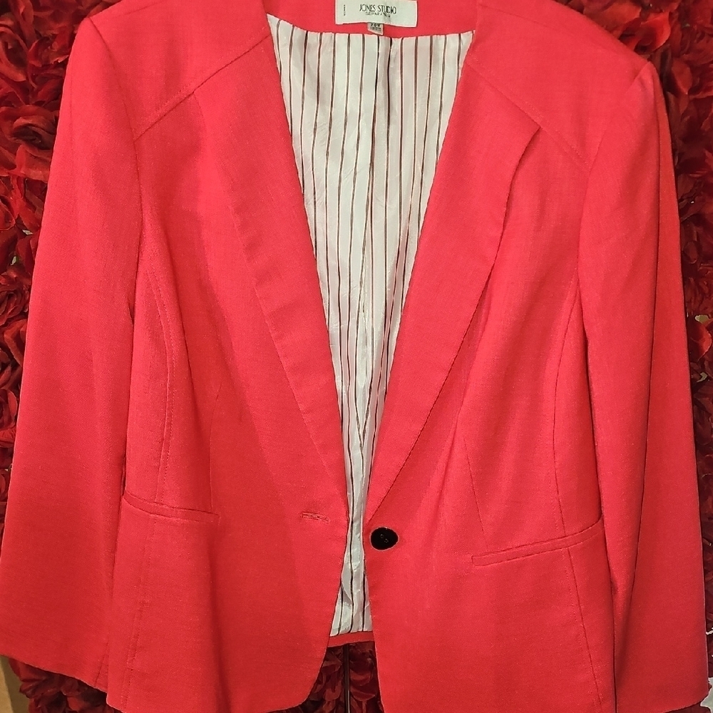 Jones Studio NWOT Women's Coral Blazer Size 20W